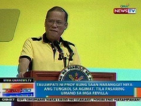 NTG: Talumpati ni PNoy kung saan nabanggit niya ang tungkol sa agimat, tila pasaring sa mga Revilla