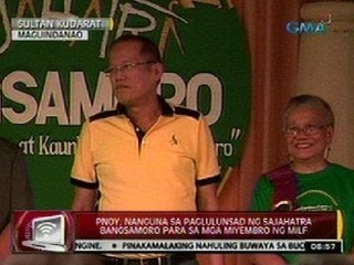 24 Oras: PNoy, nanguna sa paglulunsad ng Sajahatra Bangsamoro para sa mga miyembro ng MILF