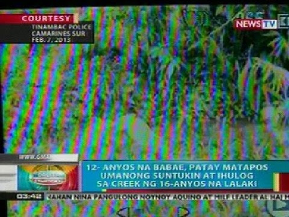 BP: 12-anyos na babae, patay nang suntukin at ihulog sa creek ng 16-anyos na lalaki sa CamSur