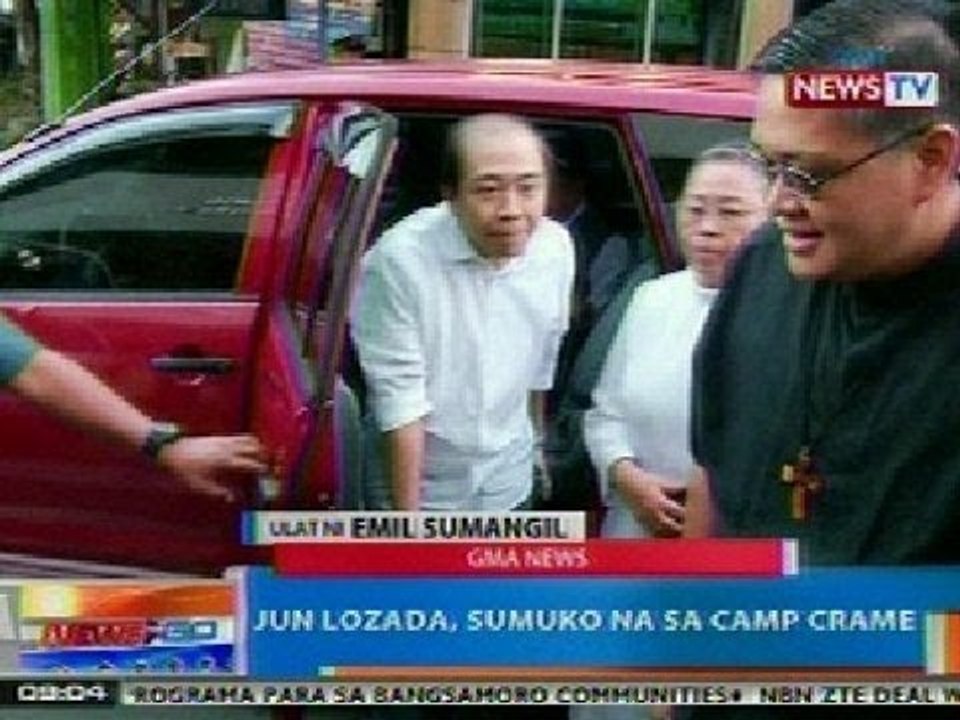NTG: Jun Lozada, sumuko na sa Camp Crame