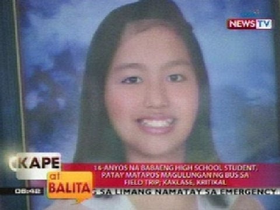 KB: 14-anyos na HS student, patay matapos magulungan ng bus sa field trip