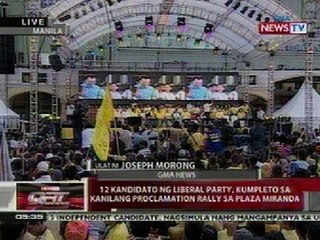 QRT: 12 kandidato ng Liberal Party, kumpleto sa proclamation rally sa Plaza Miranda