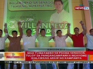 BT: Mga tumatakbo sa pagka-senador, tuloy sa pangangampanya