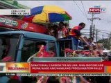 BT: Senatorial candidates ng UNA, nag-motorcade muna bago ang proclamation rally