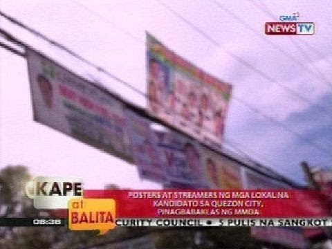 KB: Poster at streamers ng mga lokal na kandidato sa Quezon City, pinagbabaklas ng MMDA