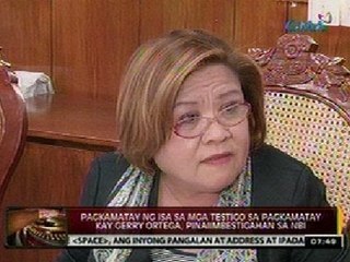 24Oras: Pagkamatay ng isa sa mga testigo sa pagpatay kay Gerry Ortega, pinaiimbestigahan sa NBI