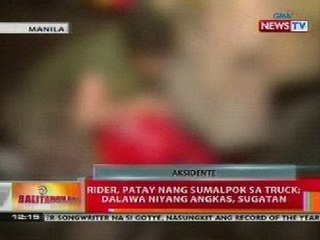 BT: Rider sa Manila, patay nang sumalpok sa truck