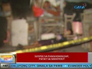 UB: Suspek sa panghoholdap, patay sa shootout sa QC