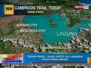 NTG: Team PNoy, mag-iikot sa Laguna ngayong araw