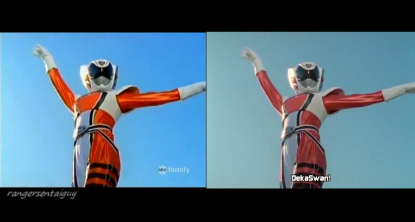 Power Rangers SPD Kat Ranger First Appearance Split Screen (PR and ...