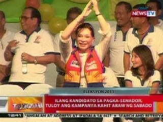 BT: Ilang kandidato sa pagka-senador, tuloy ang kampanya kahit araw ng Sabado