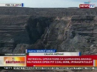 BT: Retrieval ops sa gumuhong bahagi ng Panian open pit coal mine, ipinagpatuloy