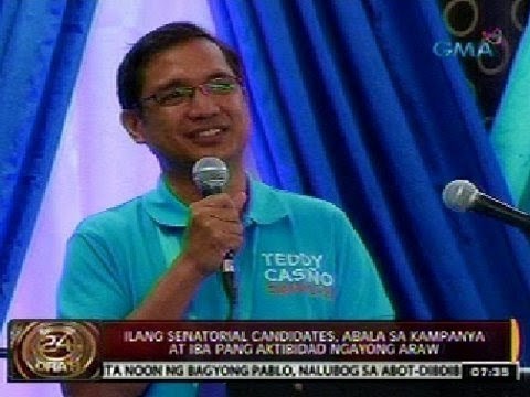 24Oras: Ilang senatorial candidates, abala sa kampanya at iba pang aktibidad ngayong araw
