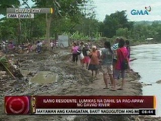 24Oras: Ilang residente, lumikas na dahil sa pag-apaw ng Davao River