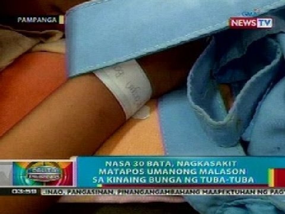 BP: Nasa 30 bata sa Pampanga, nagkasakit matapos umanong malason sa kinaing bunga ng tuba-tuba