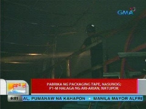 UB: Pabrika ng packaging tape, nasunog; P1-M halaga ng ari-arian, natupok (Valenzuela)