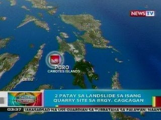 BP: 2 patay sa landslide sa isang quarry site sa Camotes Is., Cebu