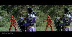 Power Rangers Mystic Force Red  Ranger vs Koragg Split Screen (PR and Sentai version)