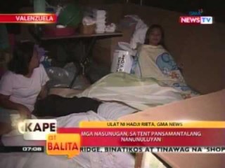 Mga nasunugan sa Valenzuela, sa tent pansamantalang nanunuluyan