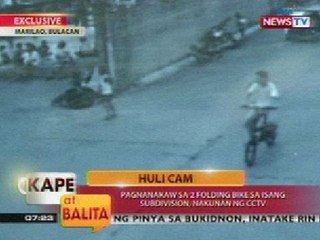 KB: Pagnanakaw ng 2 folding bike sa isang subdivision sa Marilao, Bulacan, nakunan ng CCTV