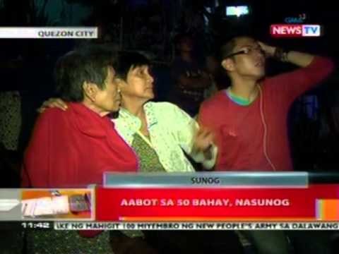 BT: Aabot sa 50 bahay, nasunog (Quezon City)