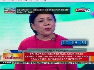 BT: Pahayag ni Cynthia Villar na nangmamaliit sa nurses, binatikos sa internet