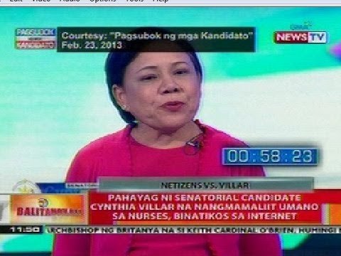 BT: Pahayag ni Cynthia Villar na nangmamaliit sa nurses, binatikos sa internet