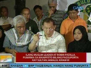 UB: Ilang Muslim leader, pumirma sa manifesto bilang pagsuporta kay Sultan Jamalul Kiram III