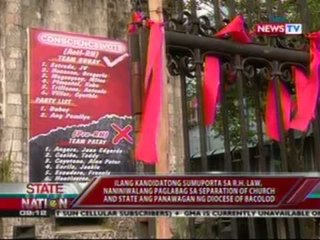 SONA: Diocese of Bacolod, nanawagang huwag iboto ang mga sumuporta sa RH Law na nasa Team PNoy