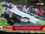 BT: Ilang aksidente sa bus, naitala nitong mga nakaraang taon