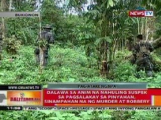 BT: 2 sa 6 na nahuling suspek sa pagsalakay sa pinyahan sa Bukidnon, sinampahan na ng kaso