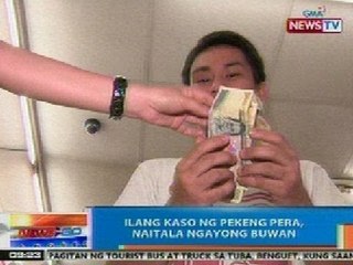 NTG: Ilang kaso ng pekeng pera, naitala ngayong buwan