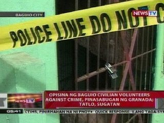 QRT: Opisina ng Baguio Civilian Volunteers Against Crime, pinasabugan ng granada