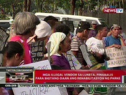 QRT: Mga illegal vendor sa Luneta, pinaalis para bigyang daan ang rehabilitasyon ng parke