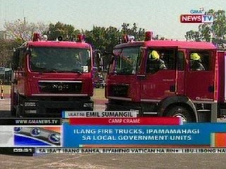NTG: Ilang fire trucks, ipamamahagi sa local government units