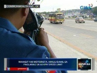 Saksi: Mahigit 100 motorista, hinuli dahil sa paglabag sa 60 kph speed limit sa Commonwealth Ave.