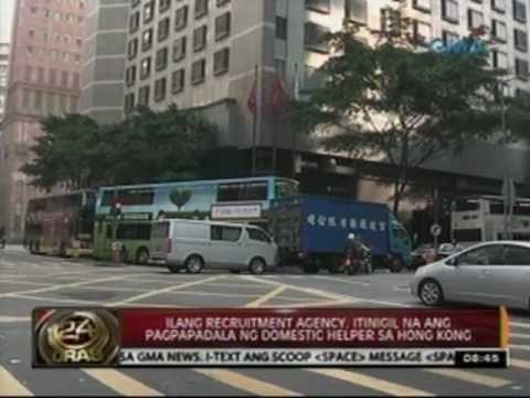 24 Oras: Ilang recruitment agency, itinigil na ang pagpapadala ng domestic helper sa Hong Kong