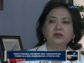 Saksi: Kwestyonable umanong NGO, nakakuha ng P200-M sa ilang mambabatas, ayon sa COA