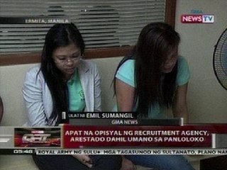 QRT: Apat na opisyal ng recruitment agency, arestado dahil umano sa panloloko