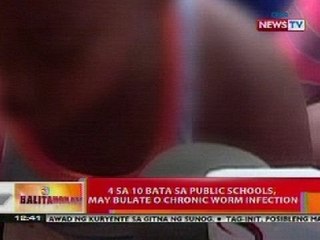 BT: 4 sa 10 bata sa public schools, may bulate o chronic worm infection