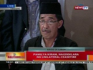BT: Pamilya Kiram, nagdeklara ng unilateral ceasefire