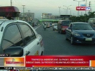 BT: Trapiko sa Andres Ave., sa Pasay, inaasahang bibigat dahil sa proyekto ng Maynilad