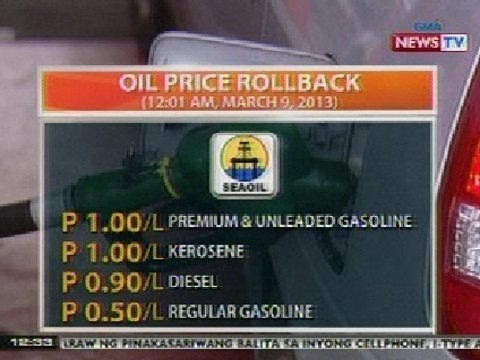 BT: Ilang oil firms, nagpatupad ng panibagong rollback