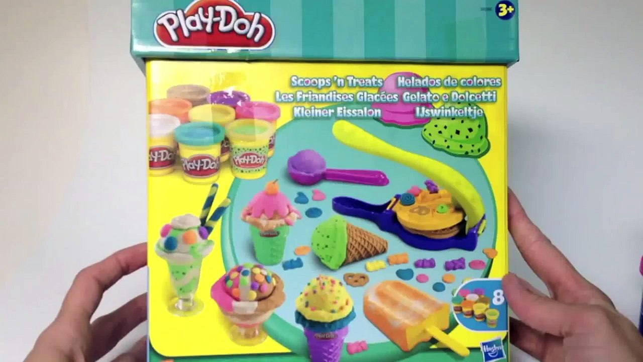 Play Doh Scoops n Treats DIY Ice Cream Cones, Popsicles, Sundaes ...