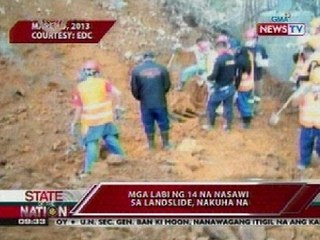 SONA: Labi ng 14 nasawi sa landslide sa Leyte, narekober na