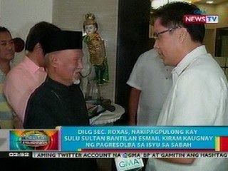 BP: DILG Sec. Roxas, nakipagpulong kay Sulu Sultan Bantilan Esmail Kiram