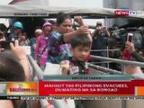 BT: Mahigit 500 pilipinong evacuees sa Sabah, dumating na sa Tawi-tawi