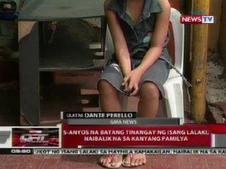 QRT: Batang tinangay ng lalaki sa Maynila, naibalik na sa pamilya