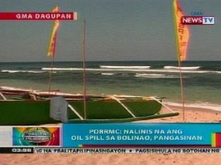 BP: PDRRMC: Nalinis na ang oil spill sa Bolinao, Pangasinan