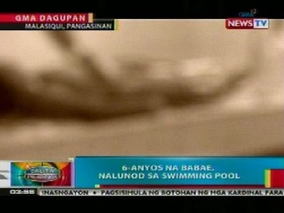 BP: 6-anyos na babae, nalunod sa swimming pool sa Malasiqui, Pangasinan